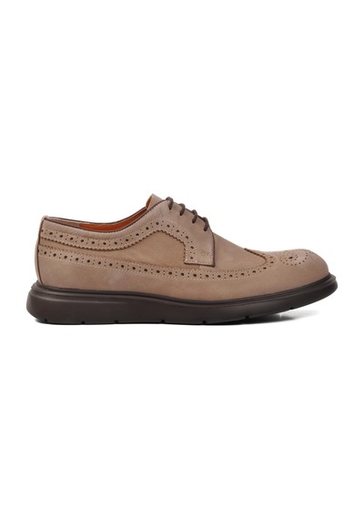 Ayakmod Premium 33281 Vizon Nubuk Hakiki Deri Erkek Casual Ayakkabı 001