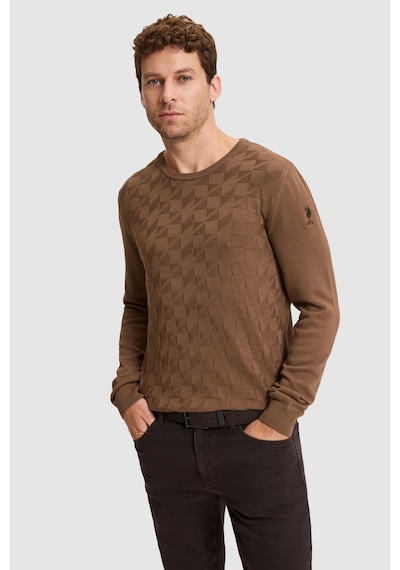 U.S. Polo Assn. Erkek Koyu Kahverengi Basic Kazak 50307928 Vr084