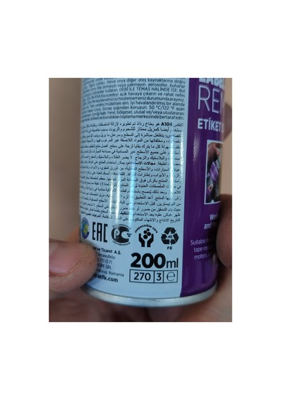 A104 Kağıt,plastik Etiket Sökücü Leke Çıkarıcı Sprey Tüm Yüzeyler İçin 200 Ml Güçlü Yapışkan Çözücü