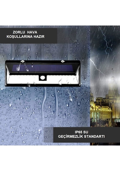 Triline Solar 180 Led Güneş Enerjili Kumandalı 3 Modlu Duvar Lamb