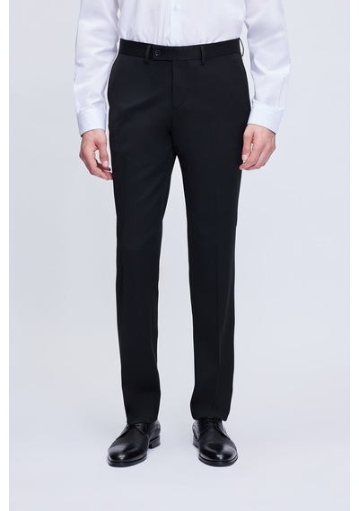 Hatemoğlu Siyah Slim Fit Mono Yaka 6 Dr Takım Elbise