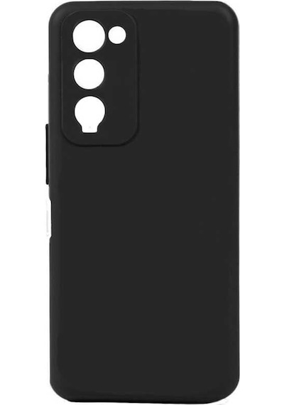 Ekılıf - Tecno Camon 18 Uyumlu - Kılıf Mat Soft Esnek Biye Silikon - Siyah