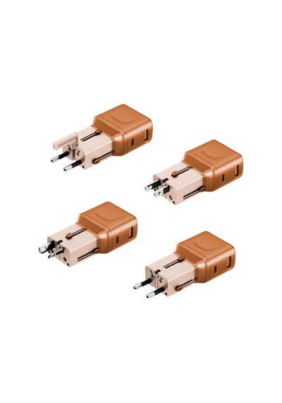 Energea Travelgo 35w 1 Adet Type-c 35w Ve 1 Adet 18w Usb Çıkışlı Pd Hızlı Şarj Aleti - Turuncu
