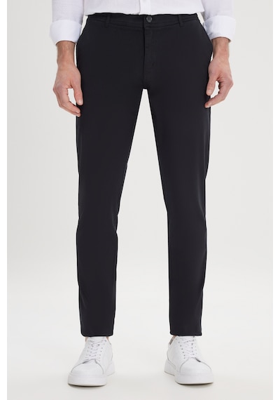 Ac&Co / Altınyıldız Classics Slim Fit Dar Kesim Pamuklu Esnek Chino Erkek Pantolon - Siyah