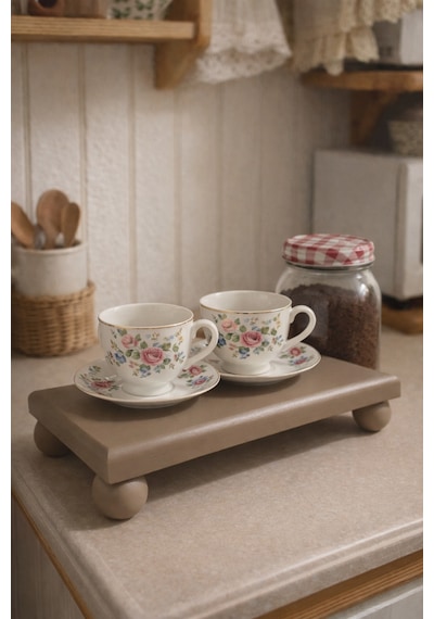 Çakıl Taşı 17x25 Cm Top Ayaklı Ahşap Sunumluk, Dekoratif Stant, Baharat Stant Çam Ve Kayın Masif Taş