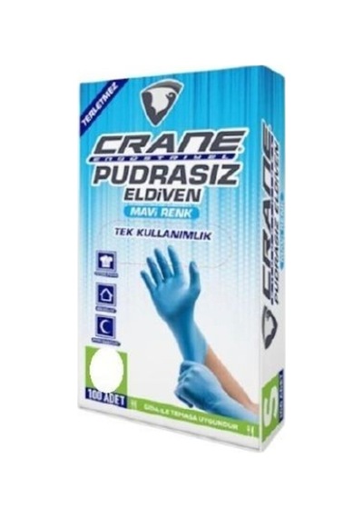 Pudrasız Polietilen Eldiven Mavi Large 100'lü Paket