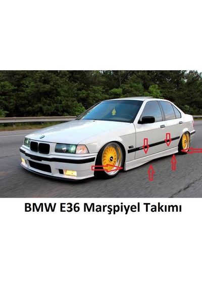 Bmw E36 Marşpiyel Takımı Boyasız Ham Siyah Fiberclass