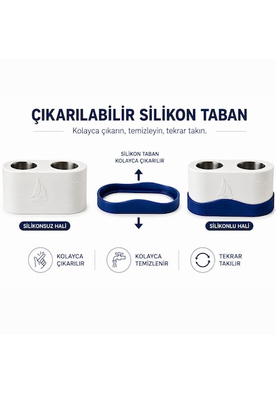 Mottopi Marin Çift Kadeh Ehlikeyf,termojelli Kadeh Soğutucu,paslanmaz Çelik,bardak Soğutucu,içecek Soğutucu