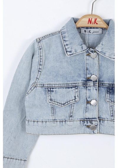 Nk Kids Kız Kot Ceket 24ynk36700 Mavi