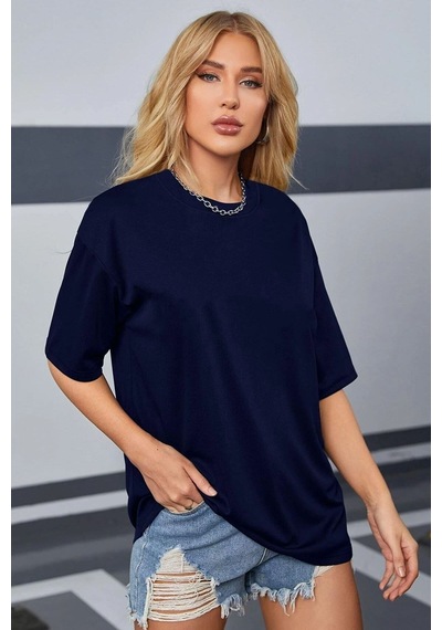 Flood Of Style Unisex Lacivert Sırt Kelebek Baskılı T-shirt