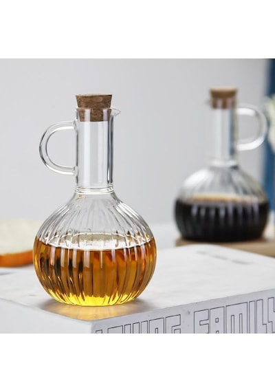 Ayrex ' Li Bambu İle Cam Yağdanlık Ve Sirkelik Seti Yemek Masası Ve Sofralarınız Için Bambu Şık Masa Üstü Yağ Diğer