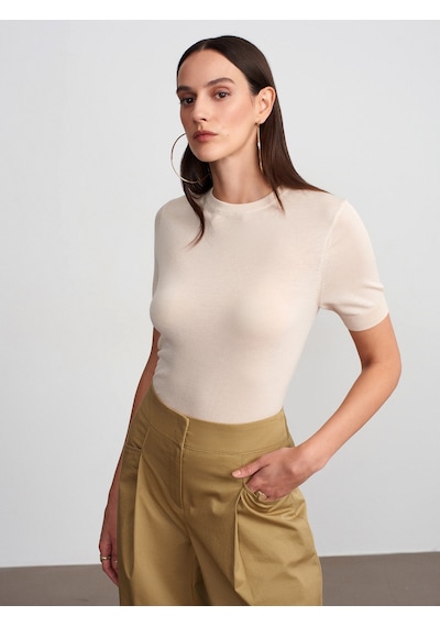 Dilvin 10872 Lyocell Karışımlı Minimal Bluz-taş