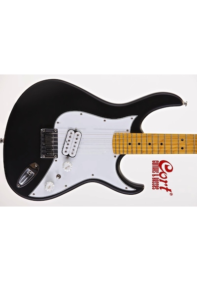 Cort Garage1 Bks Elektro Gitar Kılıflı Siyah Satin Scorpu Pick