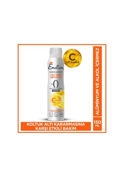 Serum Boost Cilt Tonu Eşitleyici Kadın Sprey Deodorant Alüminyum&alkol İçermez 150 Ml