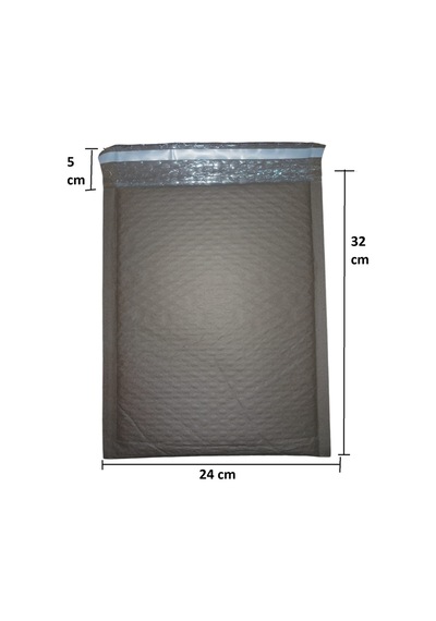 Kraft Kaplı Balonlu Baloncuklu Pat Pat Zarf 24x32+5cm 10 Adet Gri 24 X 32