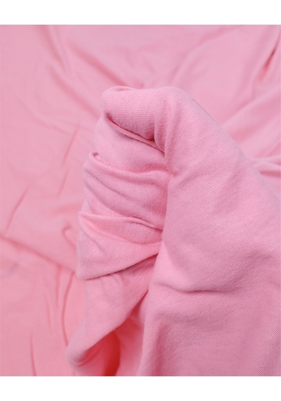 Pembe Renkte Yumuşak Ama Pamuk Pamuk Süprem Penye Kumaş Tişörtlük & Elbiselik En: 170cm-12397