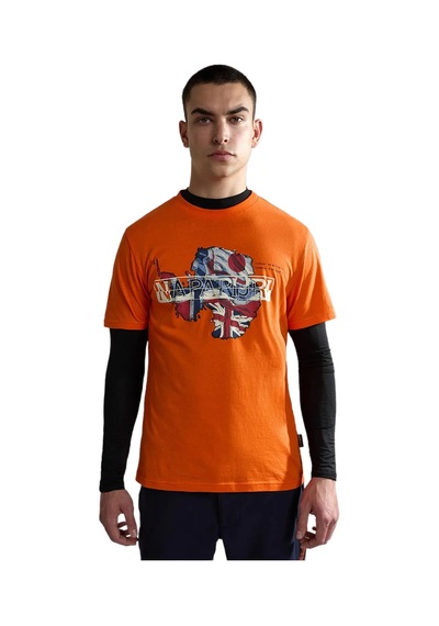 Napapijri S-gorfou Erkek T-shirt - Np0a4hfva001-18 Koyu Turuncu