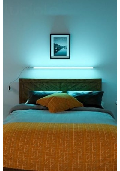 Yatak Tv Üstü Led Lambader Işık Uzaktan Kumandalı Renk Animasyon Yapışkanlı Bedlightbe Açık Gri