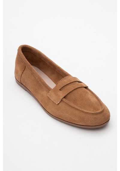 Luvishoes Luvi Shoes Tory Toprak Süet Hakiki Deri Kadın Loafer Ayakkabı Toprak