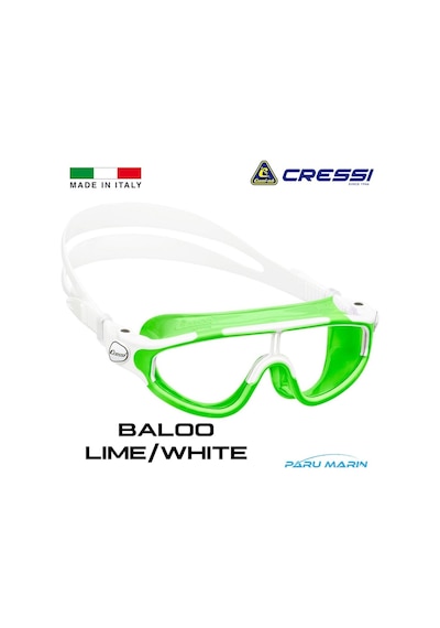 Parumarin Cressi Baloo 2-7 Yaş Lime / White Deniz Gözlüğü