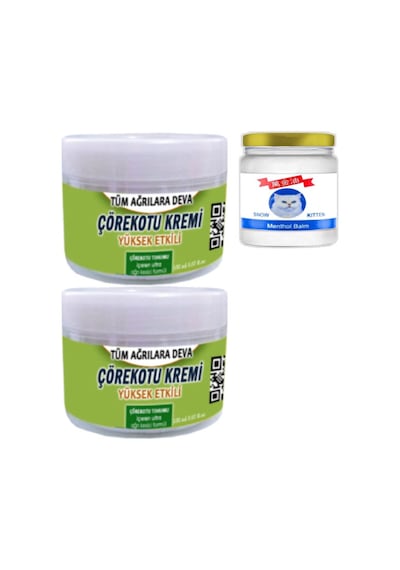 Çörek Otu Kremi 2 Adet 150 Ml + Snow Kitten 50 Ml Menthol Balm / Seti
