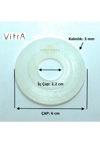 VitrA Gömme Rezervuar İç Takım Boşaltma Grubu Contası 2.2x6.1 Cm Beyaz