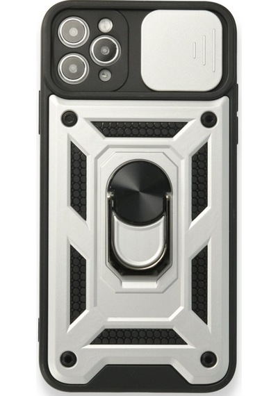 Apple Uyumlu iPhone 11 Pro Max Kılıf Pars Lens Yüzüklü Standlı Silikon Kılıf