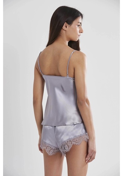 Pierre Cardin 2490 Bayan Sabahlıklı Saten Şort Takım Royal Pierre Cardin 2490 Bayan Sabahlıklı Saten Şort Takım Royal