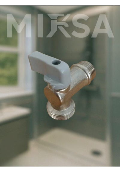 Çamaşır Makinesi Ara Musluk Krom
