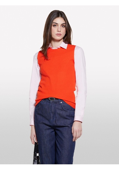 Sisley Viskoz Karışımlı Kolsuz Slim Fit Triko Bluz Kadın Nar Çiçeği Bluz - 325p17q3m105s Sisley Viskoz Karışımlı Kolsuz Slim Fit Triko Bluz Kadın Nar Çiçeği Bluz - 325p17q3m105s