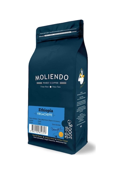 Moliendo Ethiopia Yirgacheffe Yöresel Çekirdek Kahve 1 KG