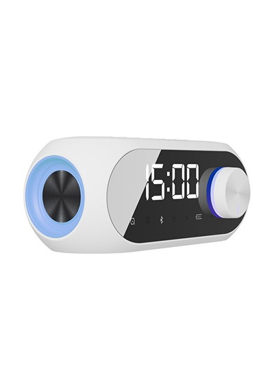 As-w6 1200mah 5w Beyaz Bluetooth-aux-derece-usb Double Alarmlı Sa