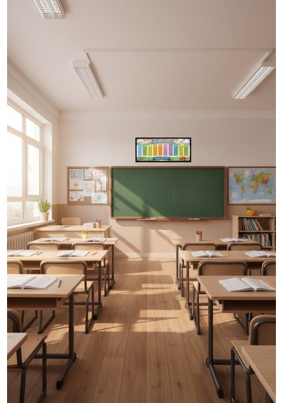 Çerçeveli Çarpım Tablosu Eğitici İlkokul Matematik Duvar Tablosu Çocuk Odası & Sınıf Posteri