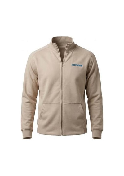 Shimano Wear Beige Zipper Polar Sweatshirt Bej