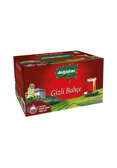 Doğadan Gizli Bahçe Siyah Demlik Süzen Poşet Çay 3'lü 100 x 3.2 G