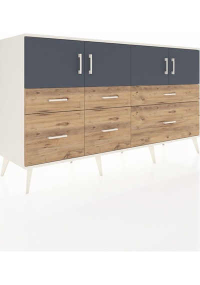 Hyperion Konsol 4 Raflı 6 Çekmeceli 4 Kapaklı 176x44x99 Aytaşı-an Aytaşı-antrasit/çam Hyperion Konsol 4 Raflı 6 Çekmeceli 4 Kapaklı 176x44x99 Aytaşı-an Aytaşı-antrasit/çam