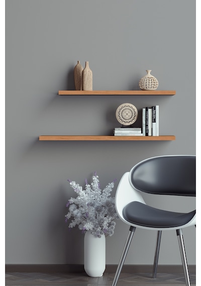 Yankı-BYEG 2li 50 cm 60 cm Safir Meşe Mdf Duvar Rafı Kitaplık