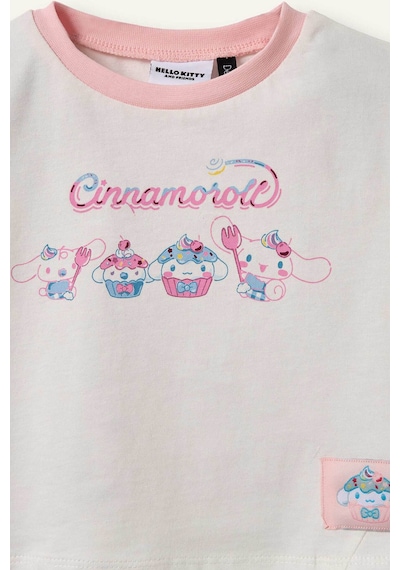 Defacto Cınnamoroll Oversıze Penye Tişört Kız Bebek H0678a526smer105 Ekru-er105