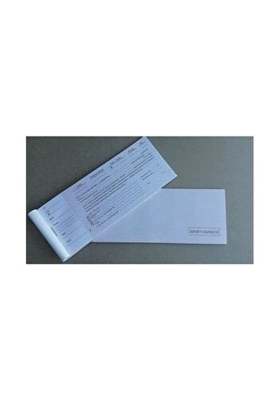 Dilman Senet Karnesi 50 Yaprak Defter Bej Renk 21x10 Cm Ölçülerle Kullanıma Uygun