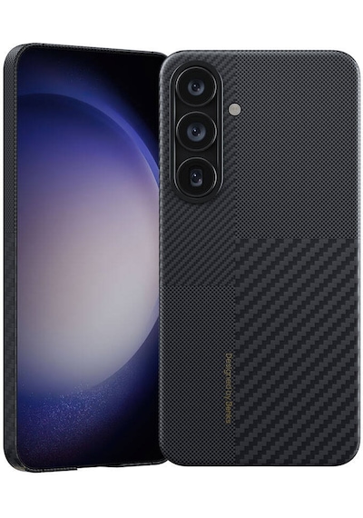 Galaxy S25 Kılıf M-safe Şarj Uyumlu Karbon Fiber Benks Montage Armorair Kevlar Kapak Siyah