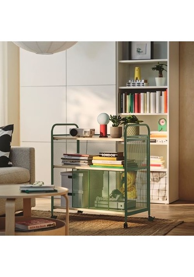 Ikea Nålmakare Servis Arabası, Koyu Yeşil-metal, 79x44x88 Cm