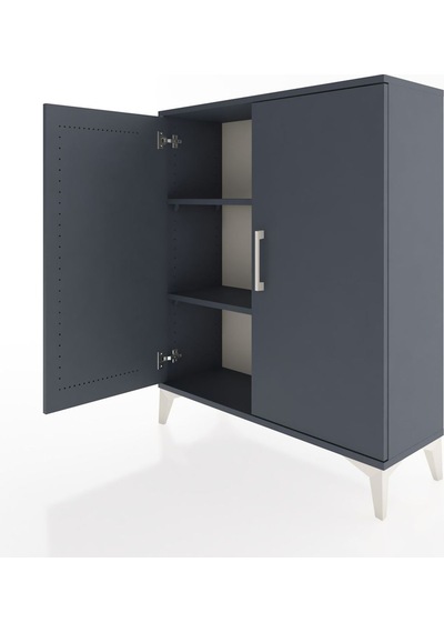 Arges Şifonyer 2 Raflı 2 Kapaklı 88x30x106 Antrasit-antrasit Antrasit