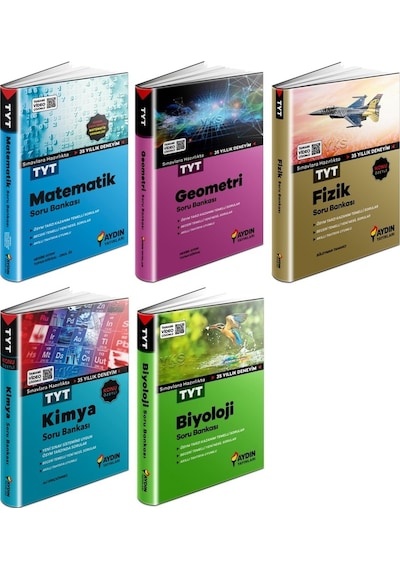 Aydın Tyt Matematik Geometri Fizik Kimya Biyoloji Soru Seti 5 Kit
