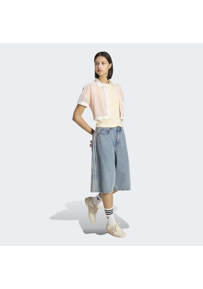 Adidas Originals Summer Glow Striped Cropped Kadın Pembe Polo Tişört Ky8140