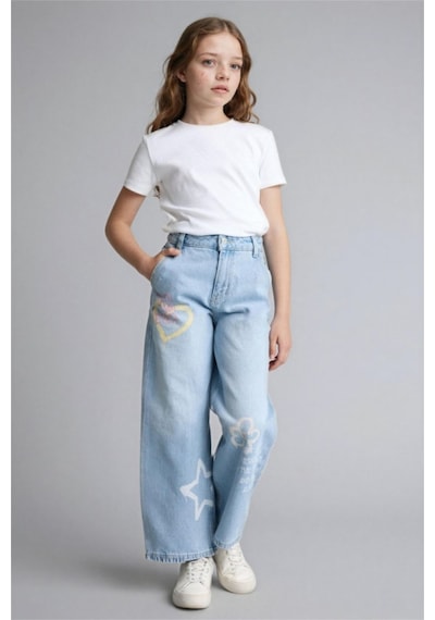 Defacto Baggy Fıt Jean Pantolon Kız Çocuk H0385a826smnm39 Mavi-nm39 Defacto Baggy Fıt Jean Pantolon Kız Çocuk H0385a826smnm39 Mavi-nm39
