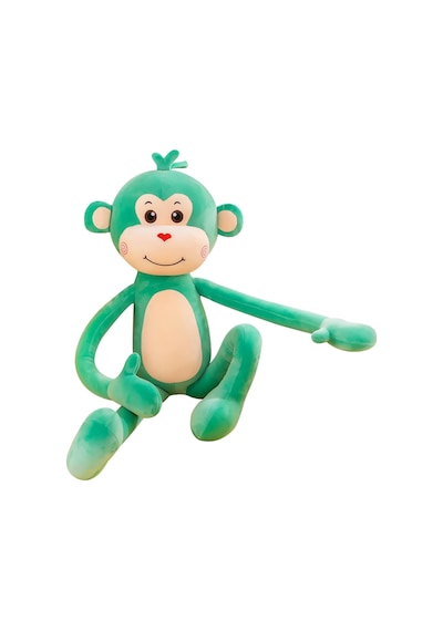 İthal Kumaş Sevimli Maymun Peluş Oyuncak 75 Cm Ekstra Yumuşak Canlı Renkli Uyku Ve Oyun Arkadaşı Yeşil