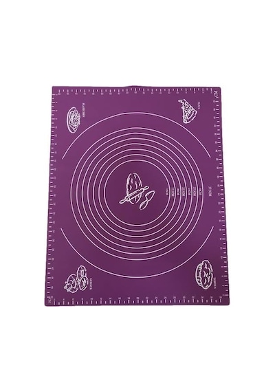 Mucit Home Silikon Hamur Açma Matı Büyük Boy Mor Renk