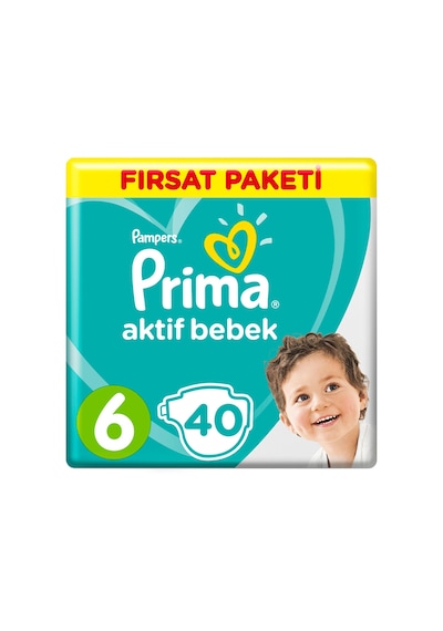 Prima Pampers Aktif Bebek Fırsat Paketi Bebek Bezi 13-18 KG 6 Beden 2 x 40 Adet 2'li