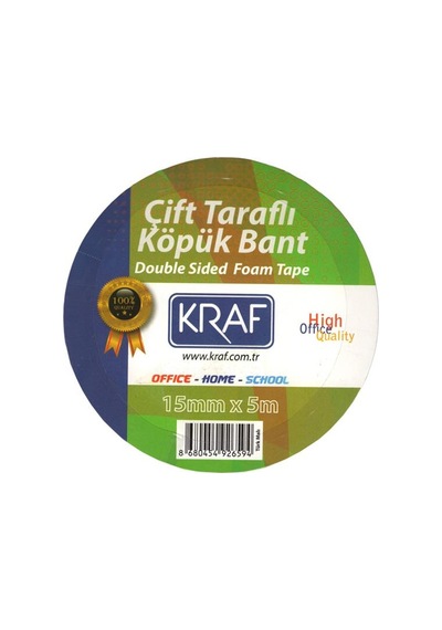 Kraf Çift Taraflı Köpük Bant 15mmx5m