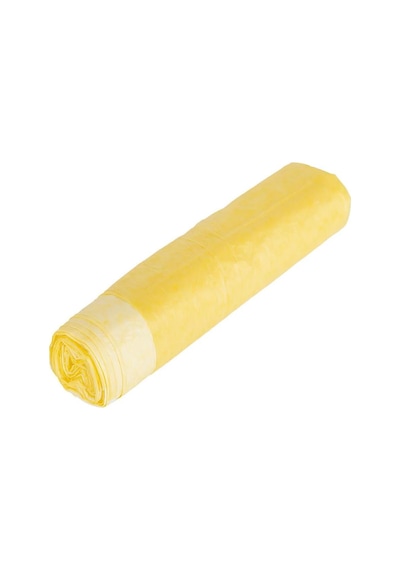 Florex 60 Litre Büzgülü Limon Kokulu Sarı Çöp Torbası Poşeti / 65 x 70 Cm. - 10x25 Rulo / Koli